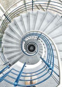 Directly below shot of spiral staircase