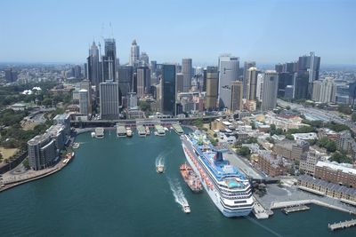 Aerial view of sydney harbour