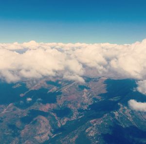 Aerial view of clouds over landscape