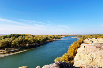 Scenic view of river against sky