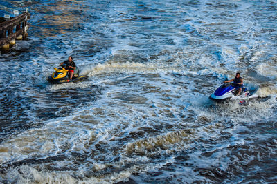 Man surfing in sea