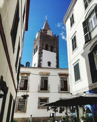 Low angle view of buildings against sky