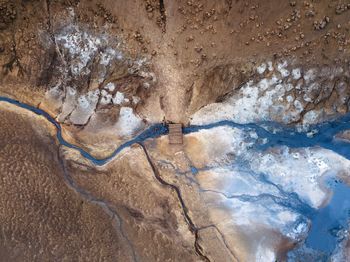 Directly above shot of arid landscape