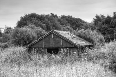 View of house on grassy field