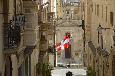 Streetview of a flag