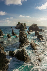 Scenic view of sea against sky