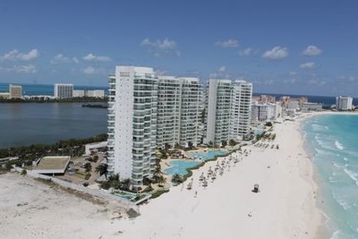 Panoramic view of beach against sky