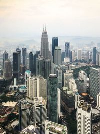 Aerial view of buildings in city