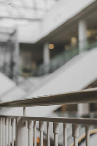 Close-up of railing