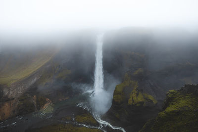 Scenic view of waterfall