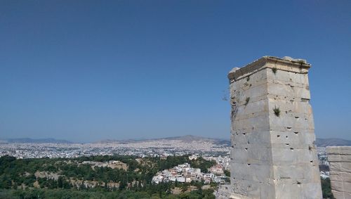 Built structure against clear blue sky