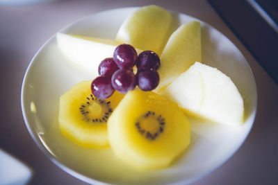 High angle view of breakfast in bowl