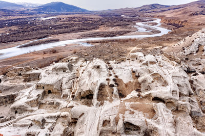 Scenic view of rocky mountains