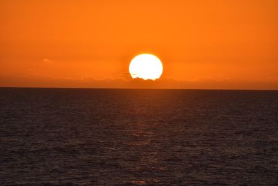 Scenic view of sea at sunset