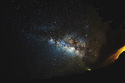 Low angle view of star field