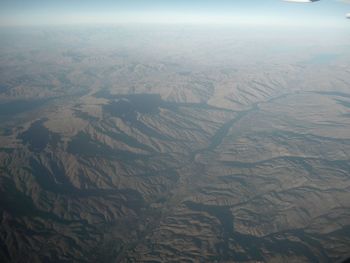 Aerial view of dramatic landscape