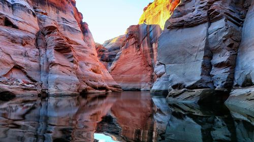 Reflection of mountain in lake