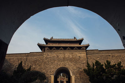 Low angle view of historical building