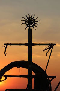 Low angle view of silhouette tree against sky during sunset