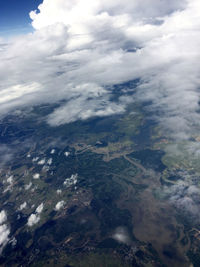 Aerial view of landscape against sky