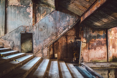 Interior of abandoned building