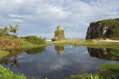 Reflection of clouds on water