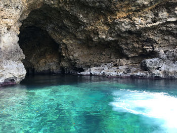 Rock formations in sea