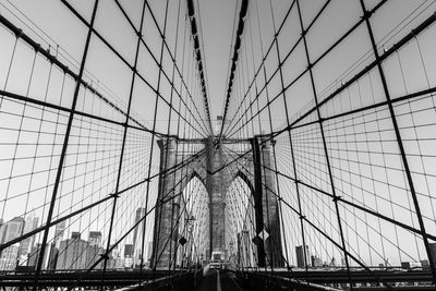 Low angle view of bridge against sky