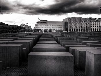 Memorial to the murdered jews of europe against sky