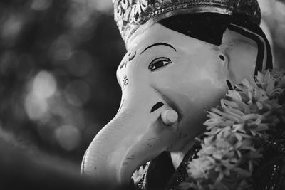 Close-up of buddha statue