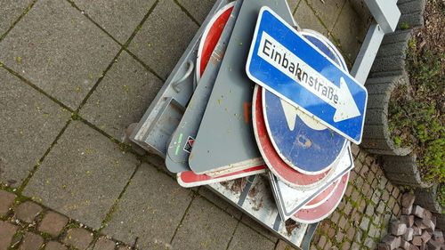 Heap of road signs