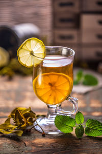 Close-up of drink on table