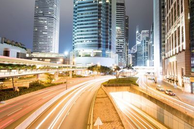 View of city at night