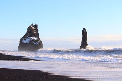 View from reynisfjara beach .