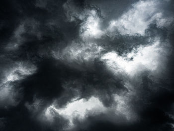 Low angle view of storm clouds in sky