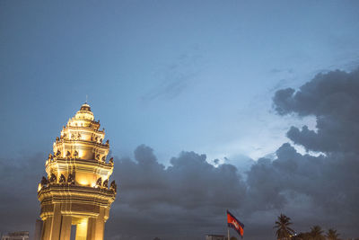 Low angle view of building against sky