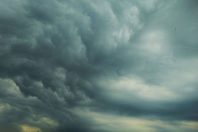 Low angle view of storm clouds in sky