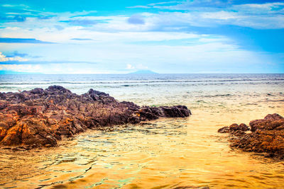 Scenic view of sea against sky