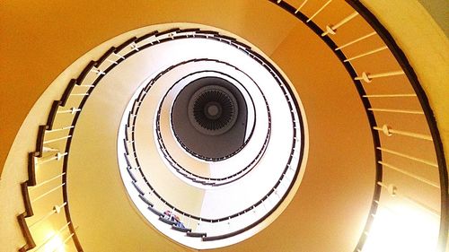 Low angle view of spiral staircase