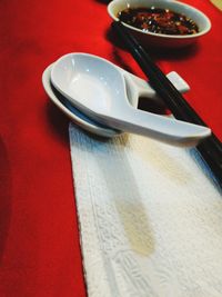 Close-up of food on table