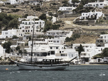 Boats at old port of mykonos - boats in sea