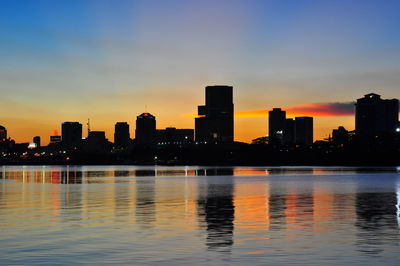 City at sunset