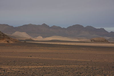 Scenic view of desert against sky