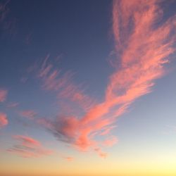 Low angle view of sky at sunset