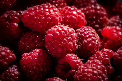 Full frame shot of raspberries