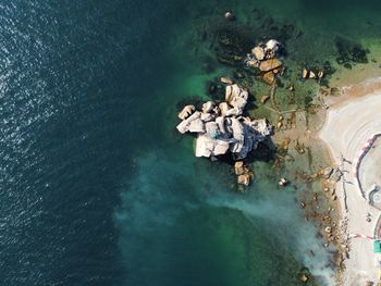 High angle view of swimming pool