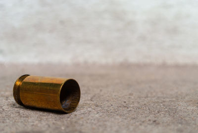 Close-up of bullet shell