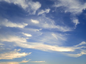 Low angle view of clouds in sky