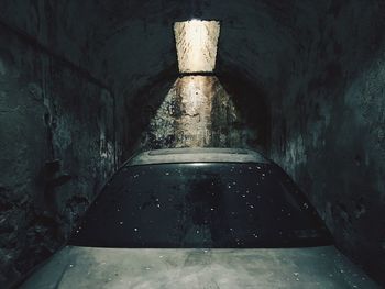 Underground walkway in tunnel