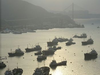 Boats in harbor